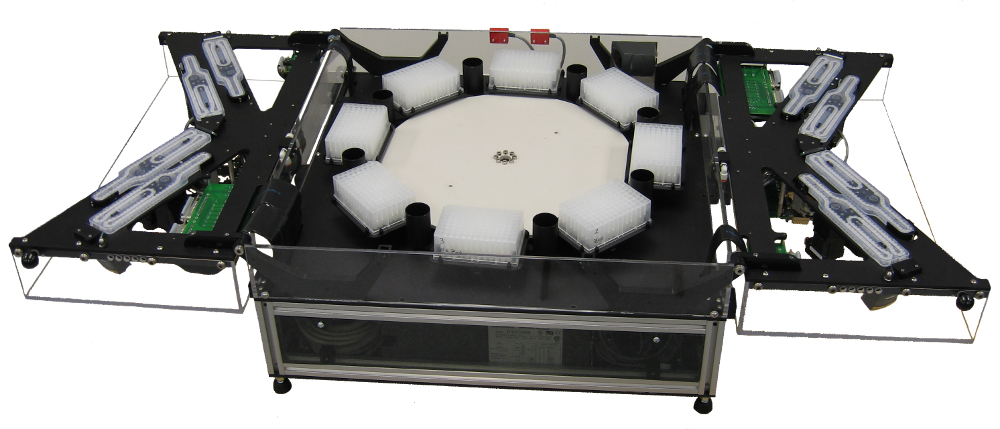 Open view of custom reformatting robot