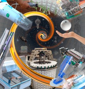Mural about NOVO Engineering medical, biotech, printer, and commercial product development